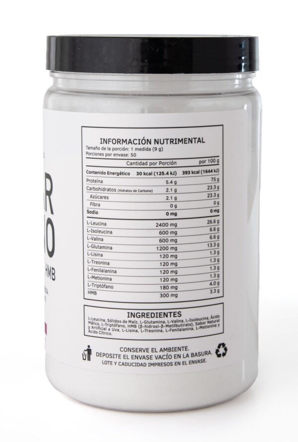 Clear Amino 9 Aminoacidos Esenciales EAAS - 50 porciones Uva - Image 3