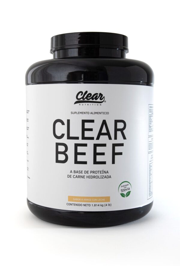 Clear Beef Proteina de Carne Hidrolizada 4 lbs - Arroz con Leche