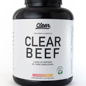 Clear Beef Proteina de Carne Hidrolizada 4 lbs - Fresa Banana