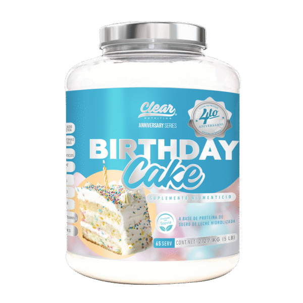 Clear Whey Proteina de Suero de Leche 5 lbs - Birthday Cake